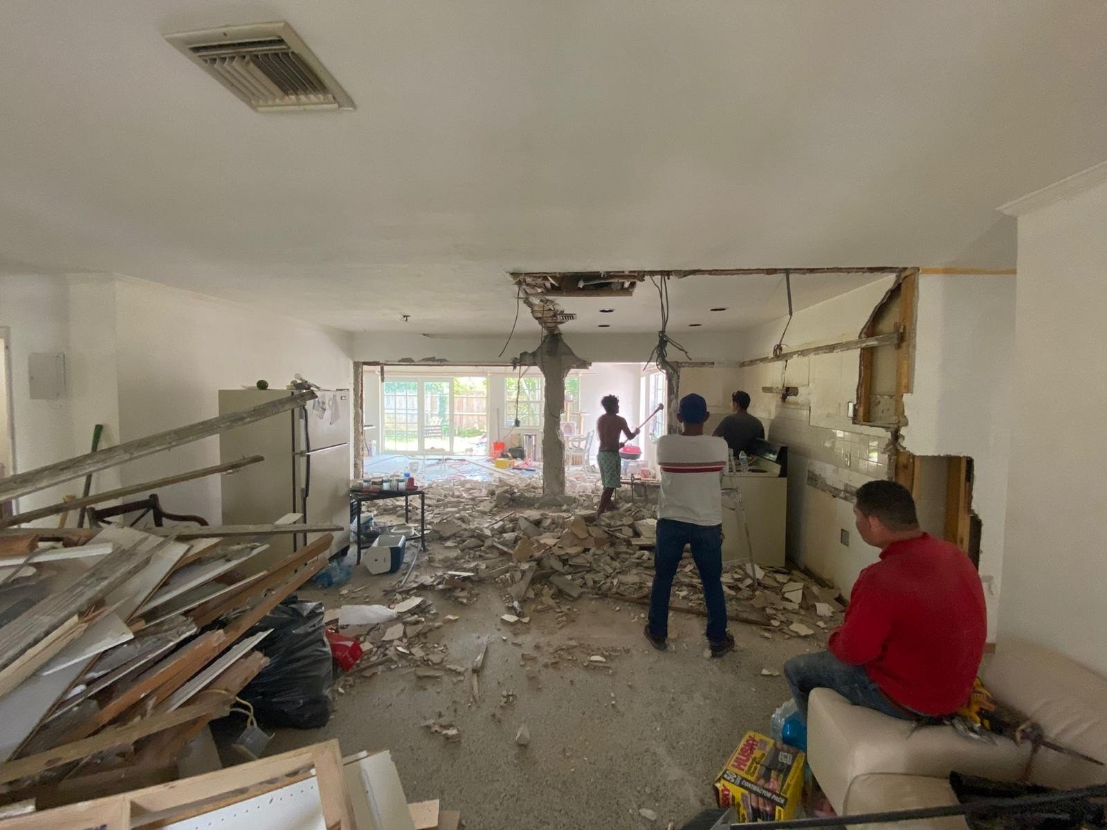 Interior demolition, 102 NE 19th St