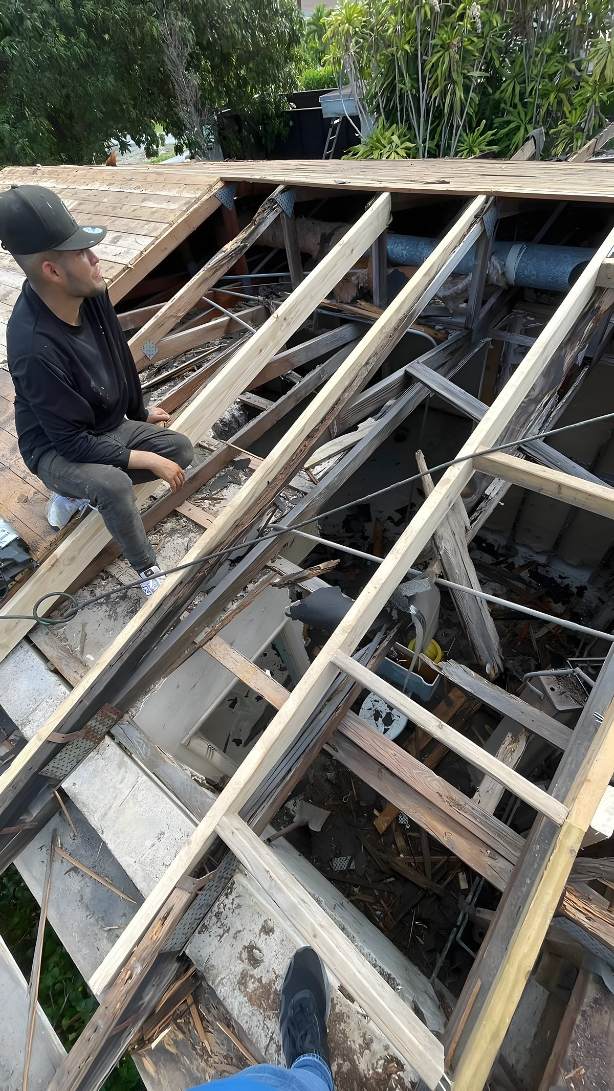 Framing repairs, 1115 NE 110 St