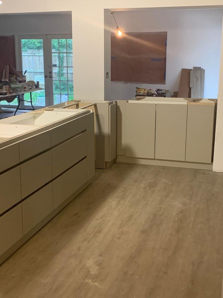 Kitchen cabinetry installed, 102 NE 19th St