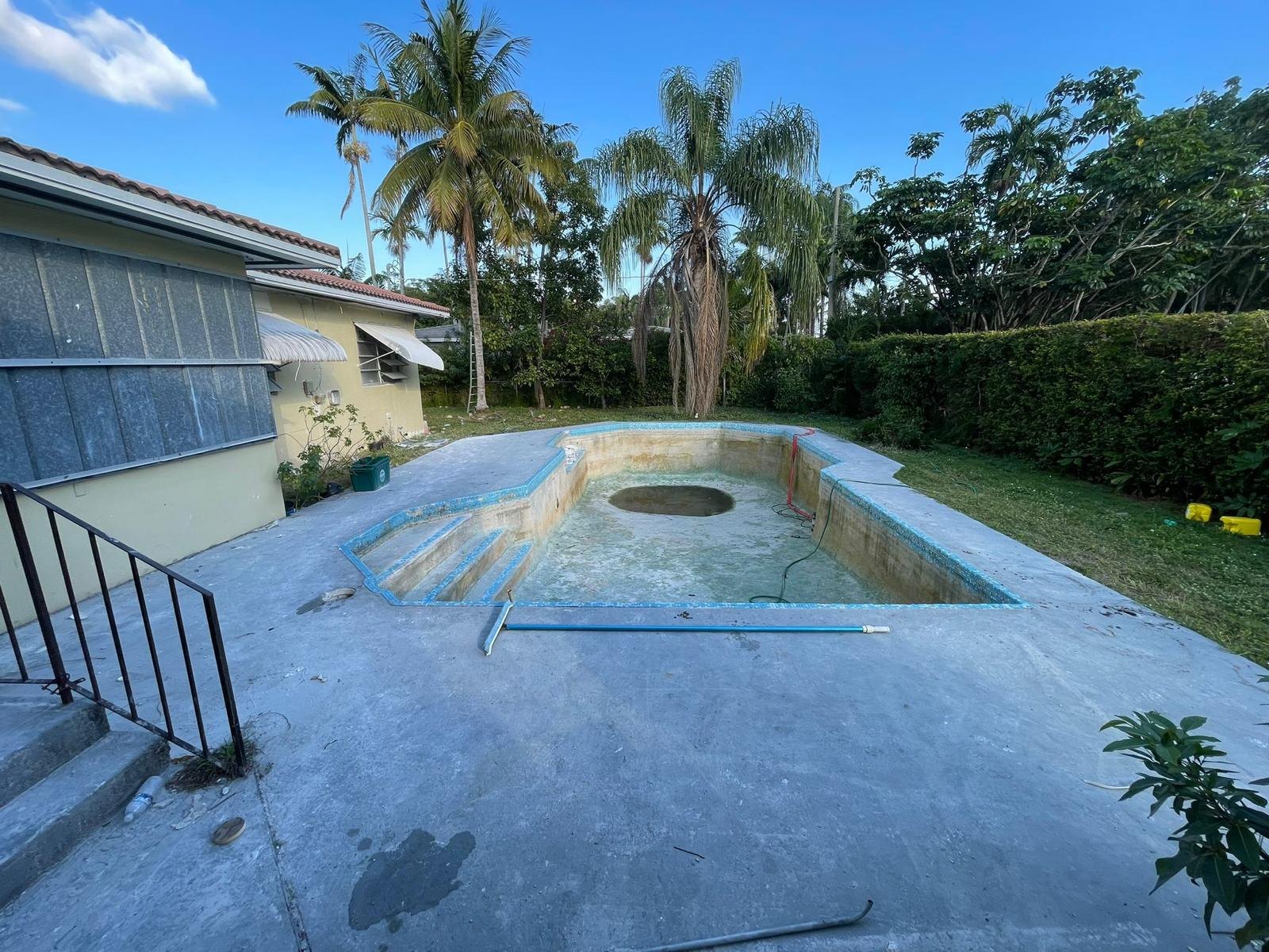 Construction photo, Shores Pool House