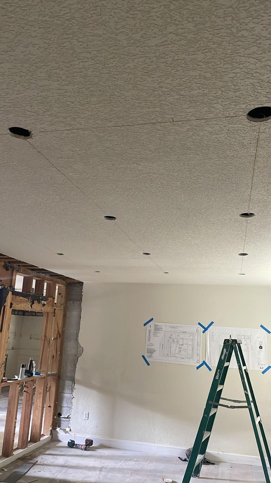 Ceiling and wall preparation, 20 NE 104 St