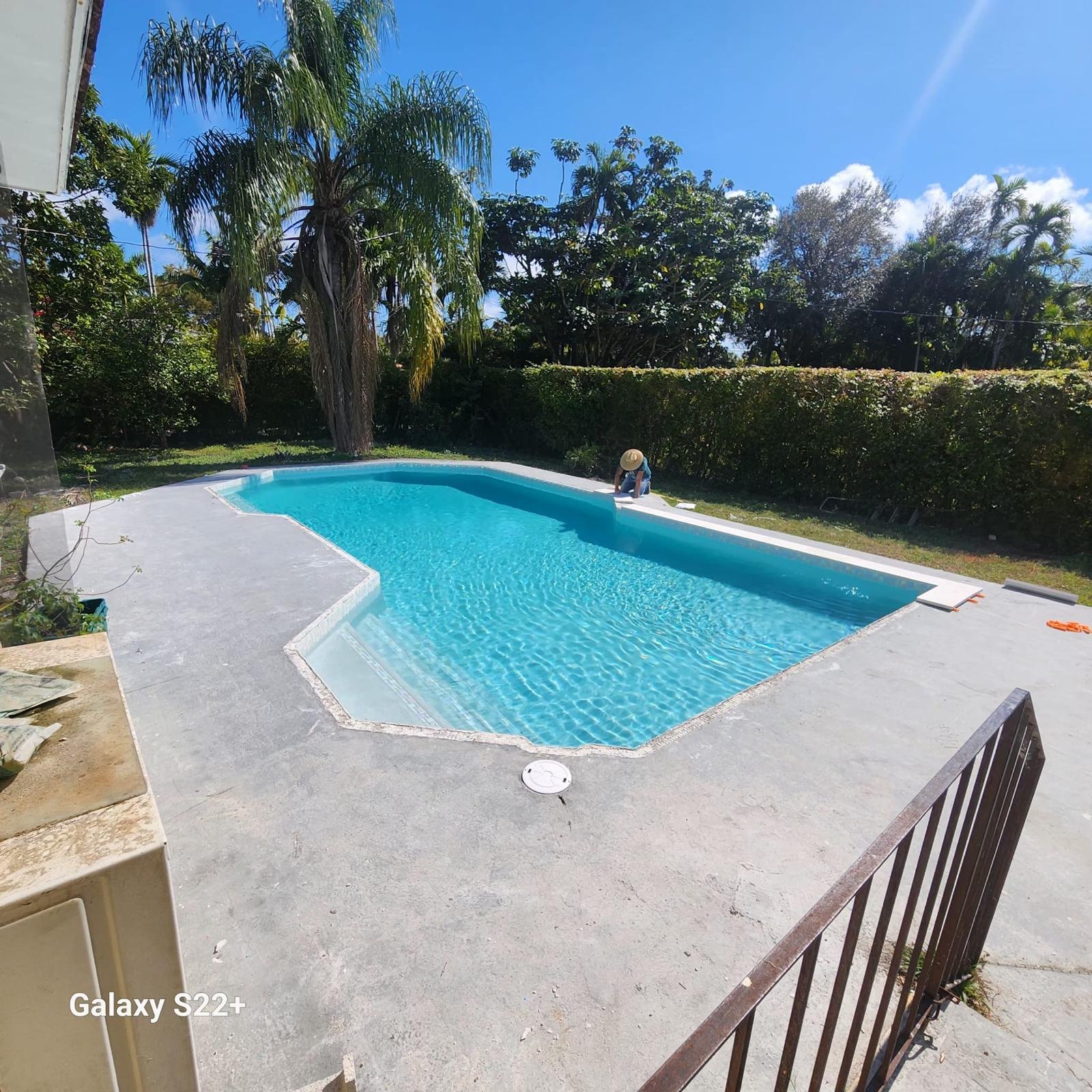 Construction photo, Shores Pool House