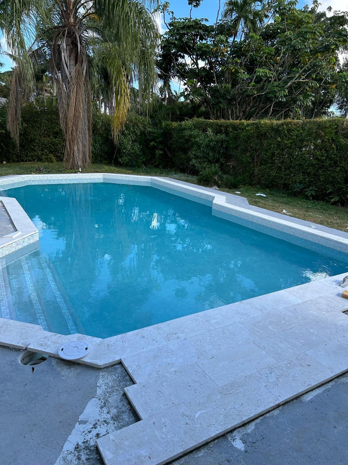 Construction photo, Shores Pool House