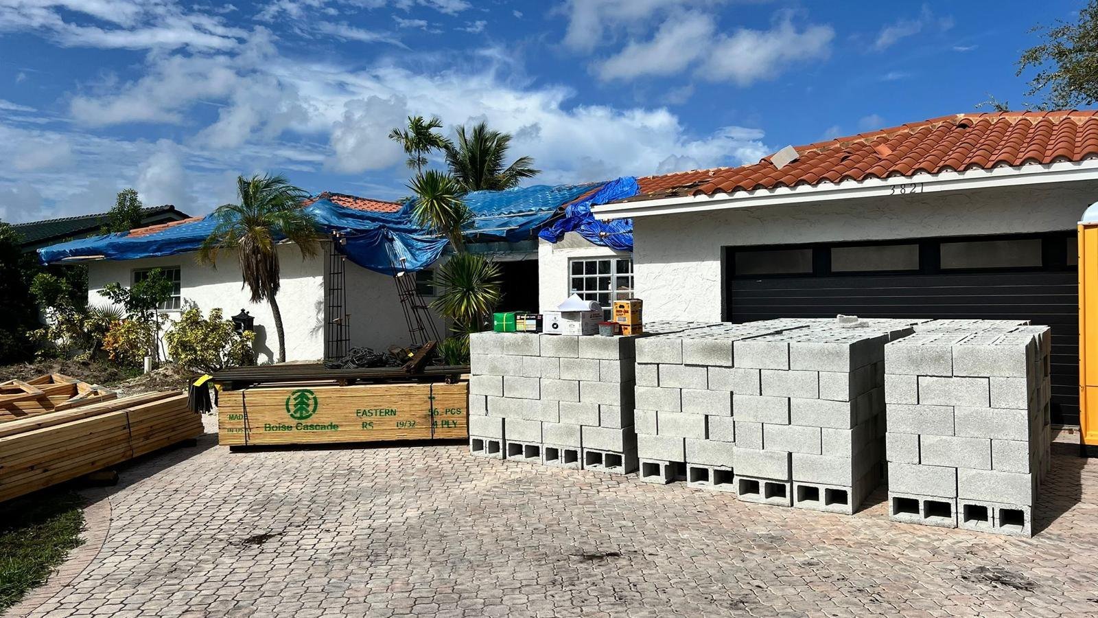 Materials delivered, 3821 NE 26 Ave