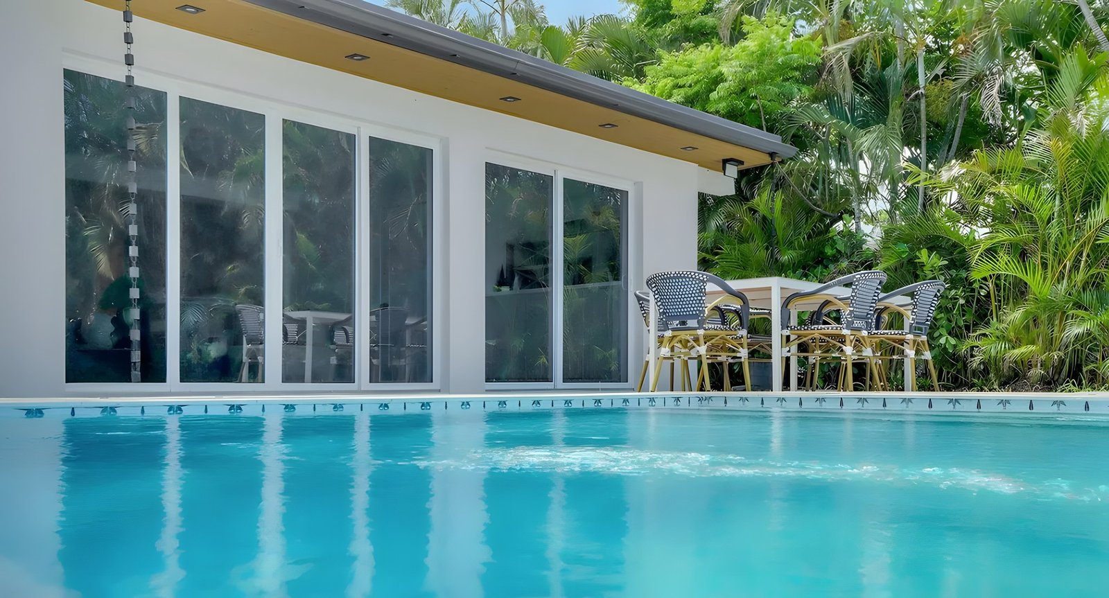 Pool and rain chain